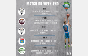 Matchs du Week-end du 21/22 octobre