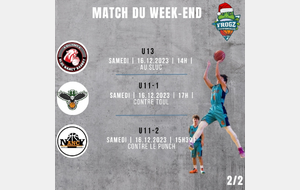 Match week-end du 16/17 Décembre suite